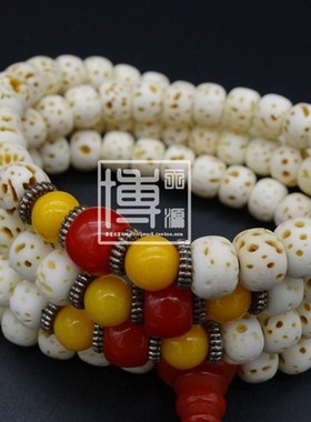 千眼菩提子手串108颗星月菩提原籽干磨佛珠手链男女款文玩