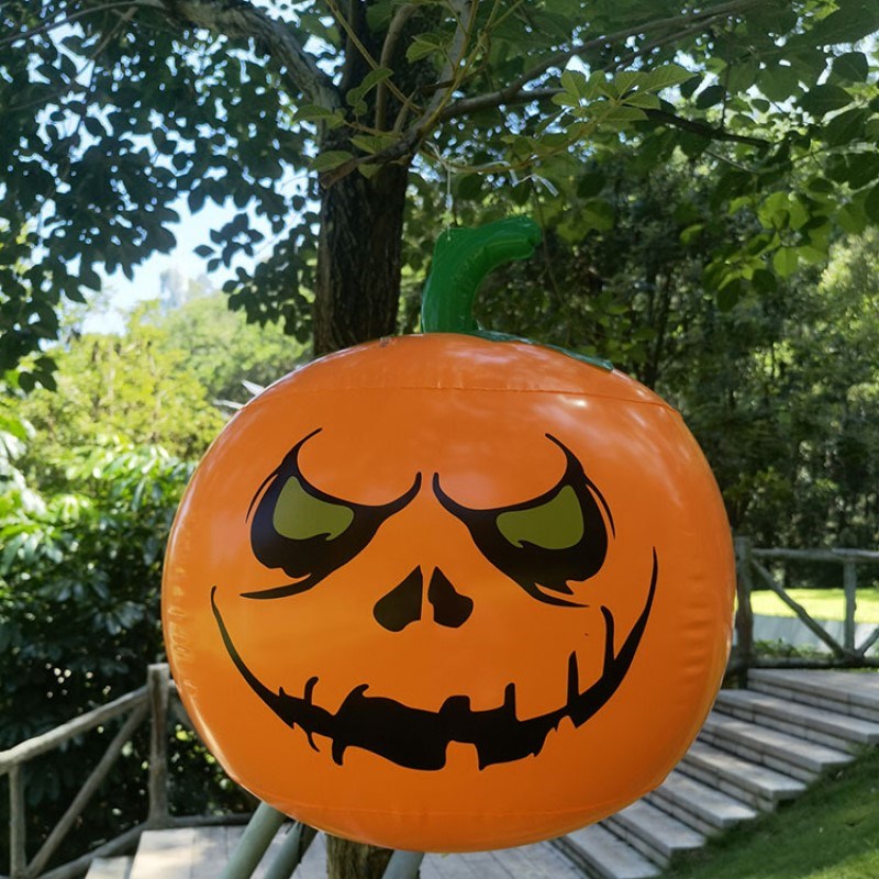 Large Halloween Inflatable Pumpkin Ball PVC Hanging Spide