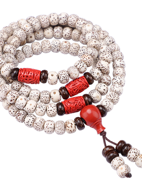 星月菩提子108颗手串正月高密文玩手链男女佛珠项链朱砂配饰车挂