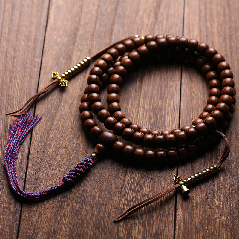 天然五台山老料六道木佛珠108颗念珠长链降龙木手串男女