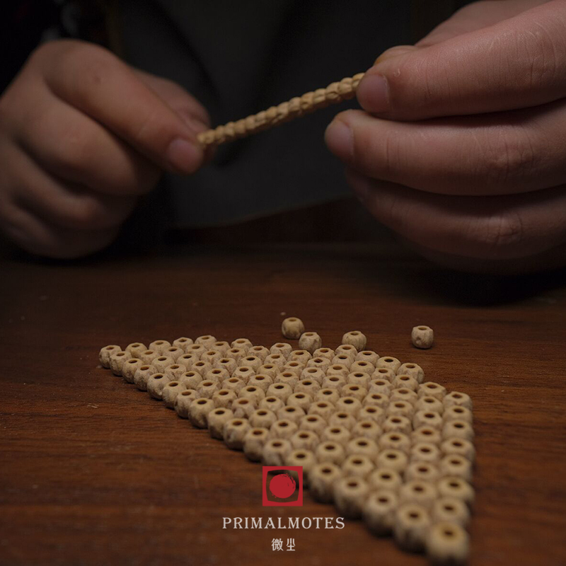 [微尘出品]热振寺柏香籽/百香籽108颗直切顺纹鬼脸文玩男佛珠手串