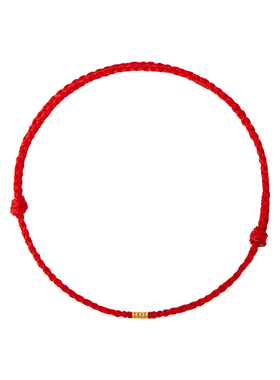 普陀山古法金转运珠去霉运小红绳手錬手工编织手绳本命年情侣脚绳