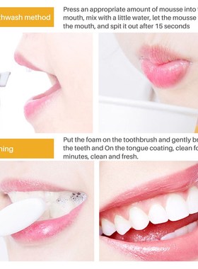 Fruit Teeth Cleansing Whitening Mousse Remove Teeth Stain HA