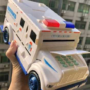 极速新款爆品大容量运钞车金属存钱罐孩子防摔存款机元旦节女童汽