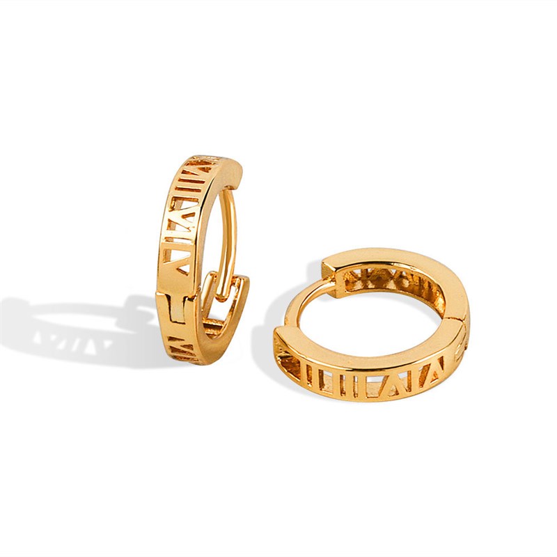 Steet tide Roman numeral ear buckle women's new tendy si