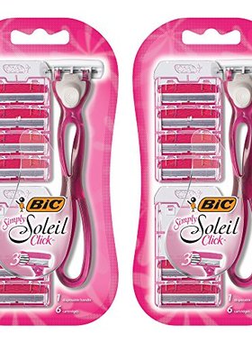 极速BIC Simply Soleil Clic Womens Razor, 2 CountBic Simp