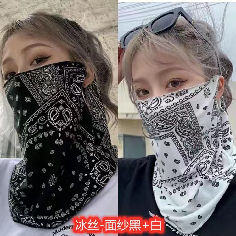 防晒脸罩全脸冰丝男开车全脸面纱夏季练车防晒夏遮阳骑行围脖