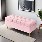 入户换鞋 凳家用门口收纳凳收纳箱卧室床尾凳服装 店长方形沙发凳子