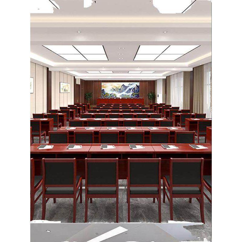 会议桌会议长条桌组合双人实木会议桌政府单位培训桌主席台桌椅子