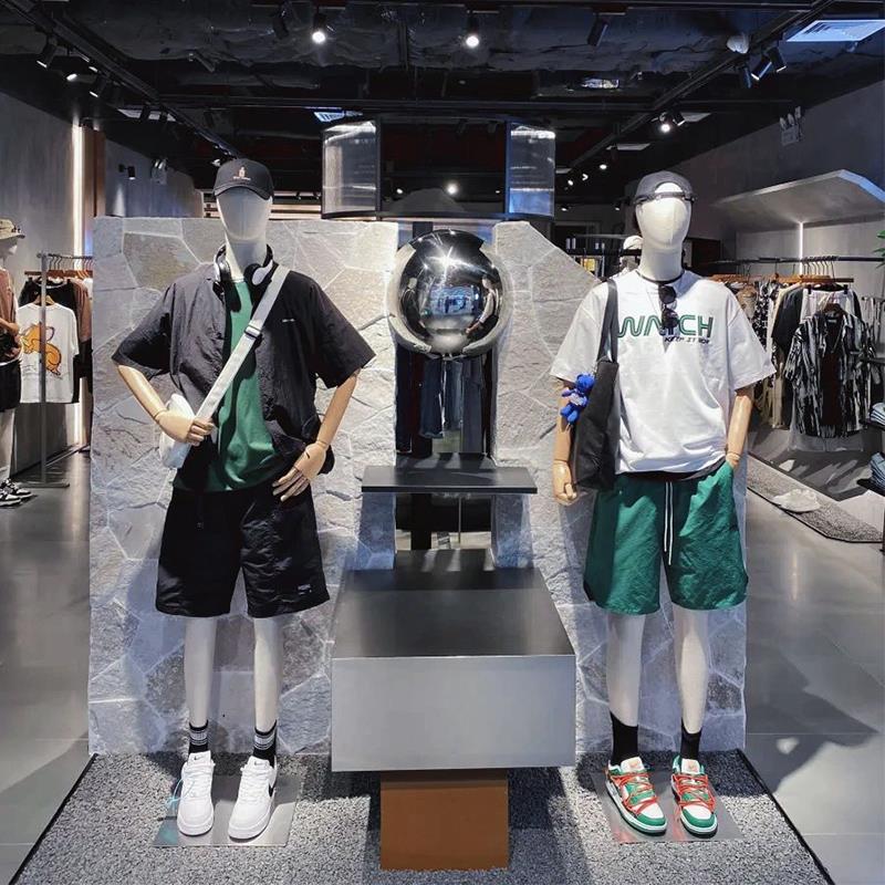 服装店男模特道具全身包布人台高档男装店橱窗假人体模特展示架