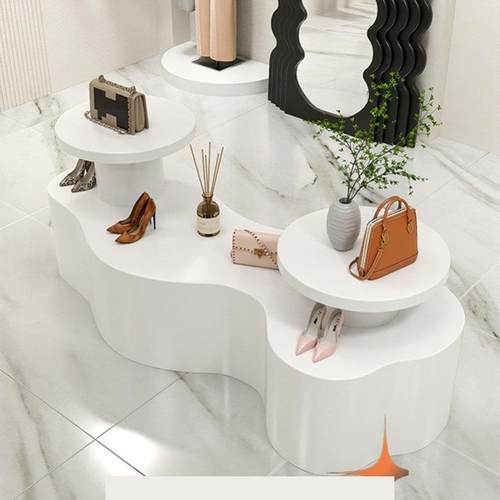 服装店鞋袋展示架展示架岛柜橱窗装饰高低桌高端异型女装店m型