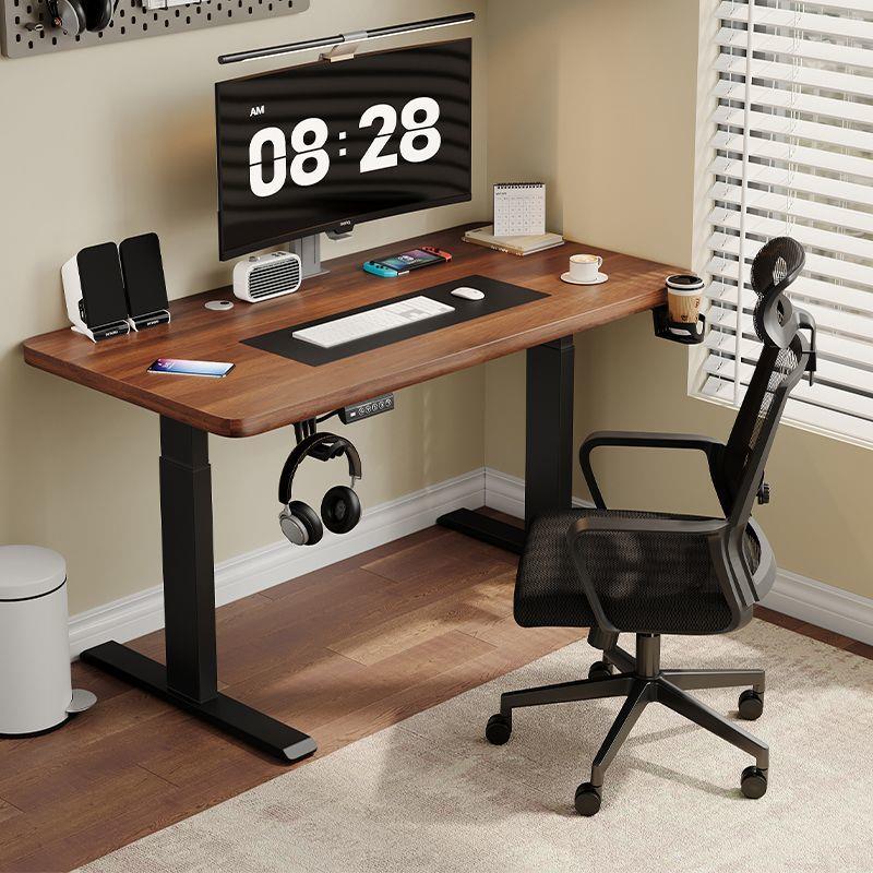 电脑桌卧室学习书桌家用书桌洞洞板书架一体组合办公电竞桌升降