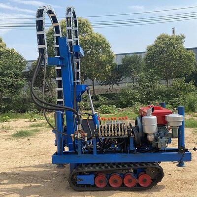 引孔钻孔多功能螺旋钻机 电动山地高低液压支腿 履带式光伏打桩机