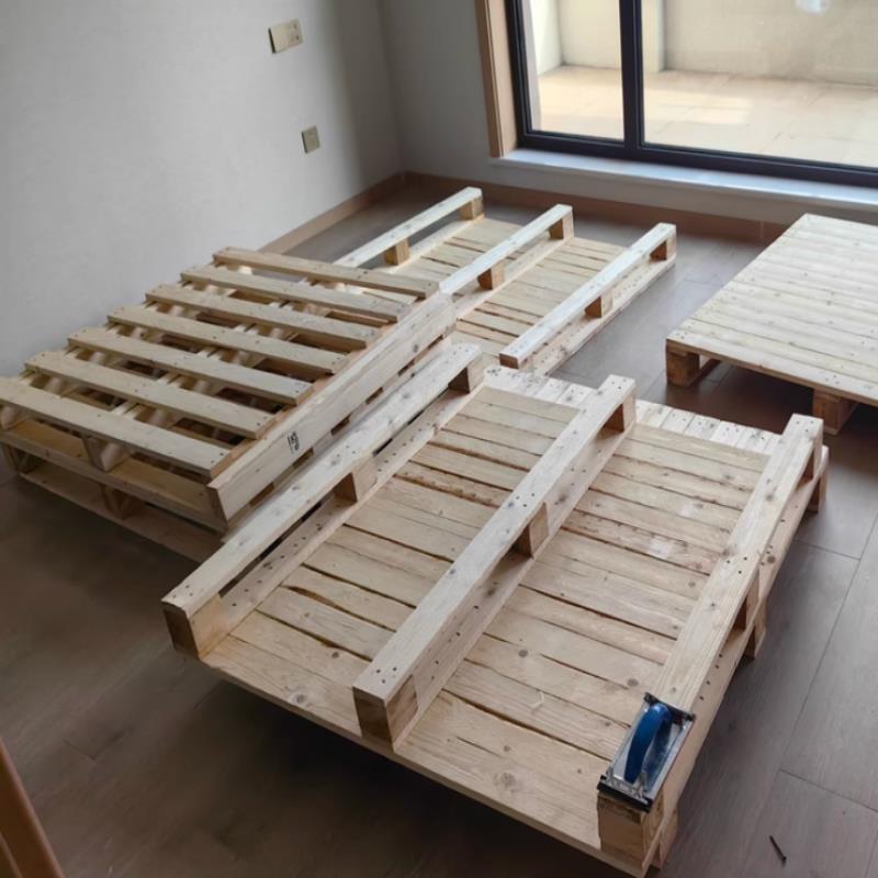 实木托盘正方形胶合超市叉车码头机场出口加高工业栈卡板木质卡板