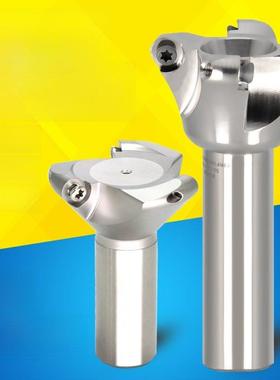 炮塔刀杆普通铣床直柄平面铣刀盘EMR圆刀片刀把40 50R5 63 80R5