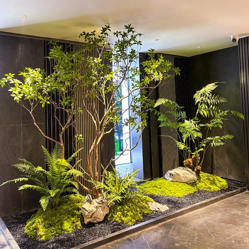 仿真马醉木橱窗造景植物室内高端仿生绿植装饰树大型假树简约景观