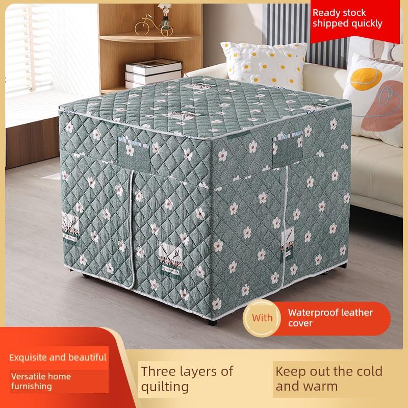 烤火桌罩加厚烤火炉电暖桌子套被正方形取暖桌布电暖炉电炉罩冬季