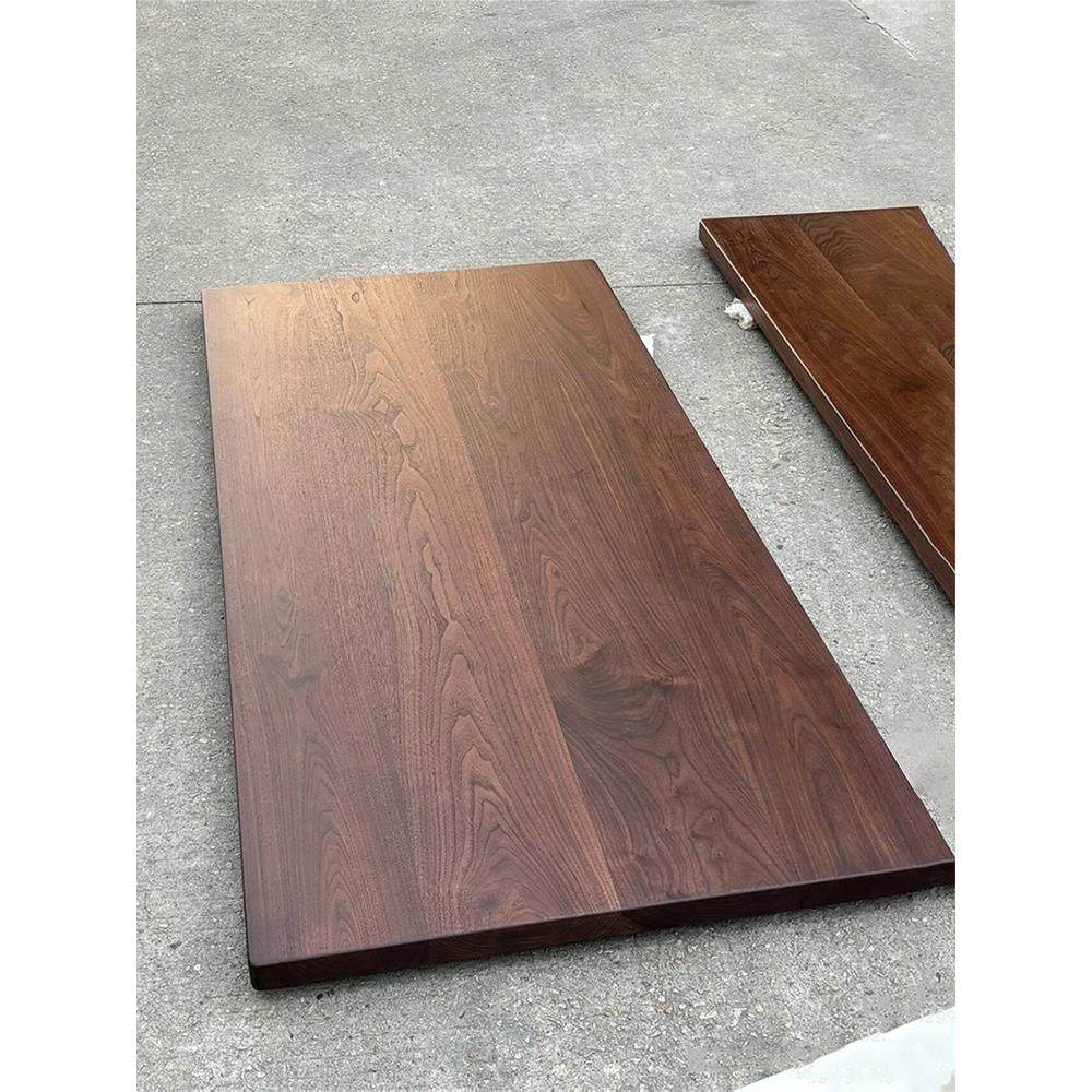 北美胡桃木板实木桌板原木茶桌升降桌面板悬浮转角桌面实木板定制