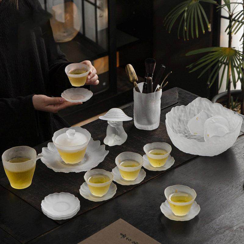 冰冻烧玻璃茶具套装2025新款家用琉璃轻奢高档功夫茶杯泡茶办公室
