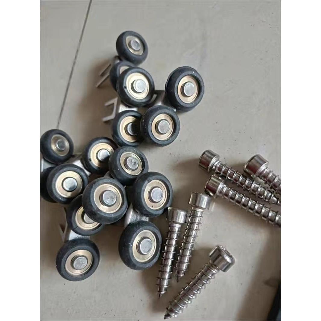 衣柜移门上滑轮厨房钛合金推拉门上轮卫生间吊滑滚轮橱柜上轨道轮