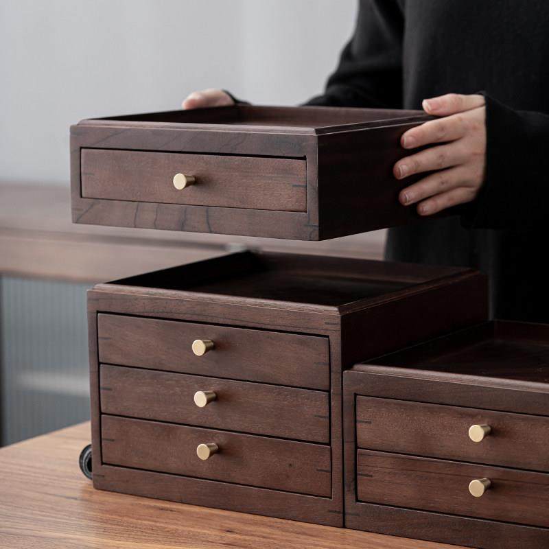 胡桃实木普洱茶饼盒家用中式多层可叠加抽屉式收纳盒 撬茶分茶盘,餐饮具,茶叶罐,淘宝优惠券,粉丝福利购,淘宝优惠卷