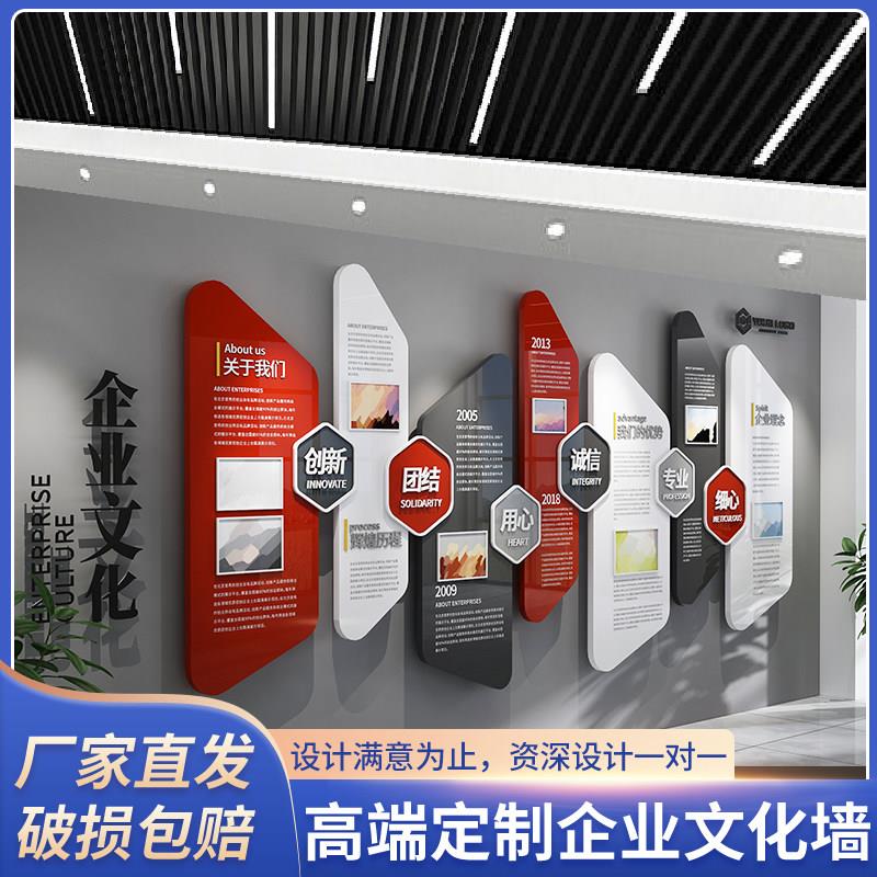 定制企业文化墙照片背景墙公司装饰会议室办公室员工天地团队风采