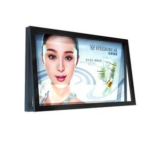 户外不锈钢滚动灯箱落地式广告宣传牌LED换画灯箱定制太阳能壁挂