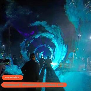 高功率全彩动画激光灯大型户外防水北极光时空隧道地标光束灯光秀