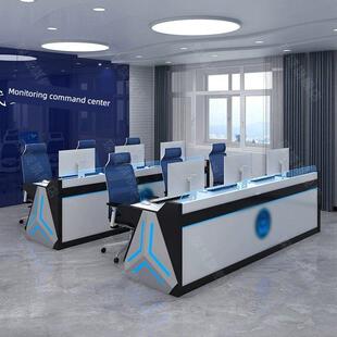 弧形控制台安防指挥中心科技监控台调度大厅烤漆机柜信息操作台