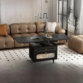 包邮 香港 可折叠升降茶几餐桌两用一体移动岩板创意小户型客厅