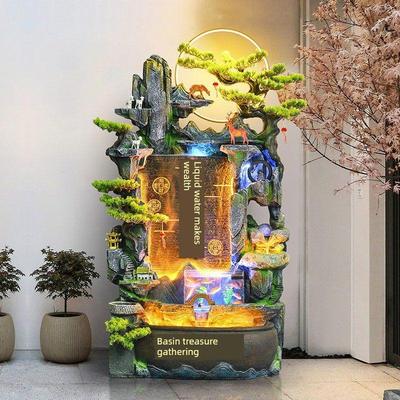 假山流水喷泉景观循环水办公室客厅装饰品鱼池风水轮落地招财摆件