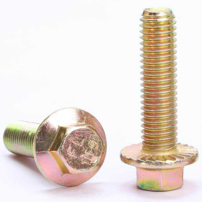 10.9级彩锌法兰外六角螺丝法兰面螺栓防滑带垫机螺钉M4M5M6M8M10,五金/工具,螺栓,淘宝优惠券,粉丝福利购,淘宝优惠卷