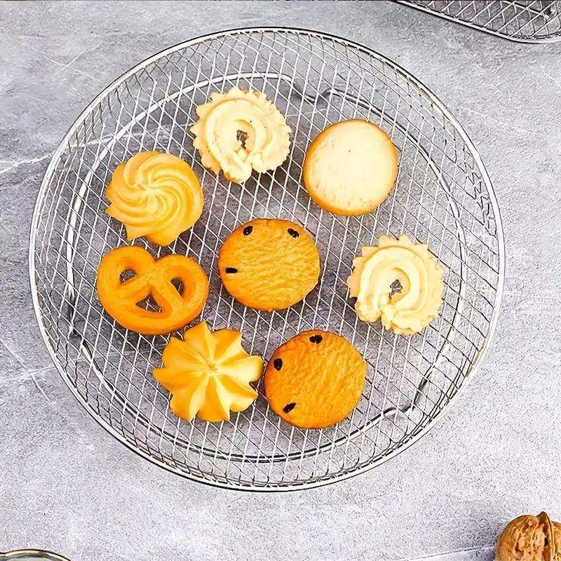 AirFryer空气炸锅配件烧烤架子三层叠网烤箱配件304不锈钢脱水架,厨房/烹饪用具,烧烤网,淘宝优惠券,粉丝福利购,淘宝优惠卷