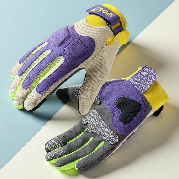 夏季摩托机车骑行手套男女耐磨防滑全指触屏户外运动防摔保护手掌