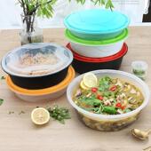 2500 3000ml一次性餐盒防盗锁扣圆形外送盆龙虾酸菜鱼火锅打包盒