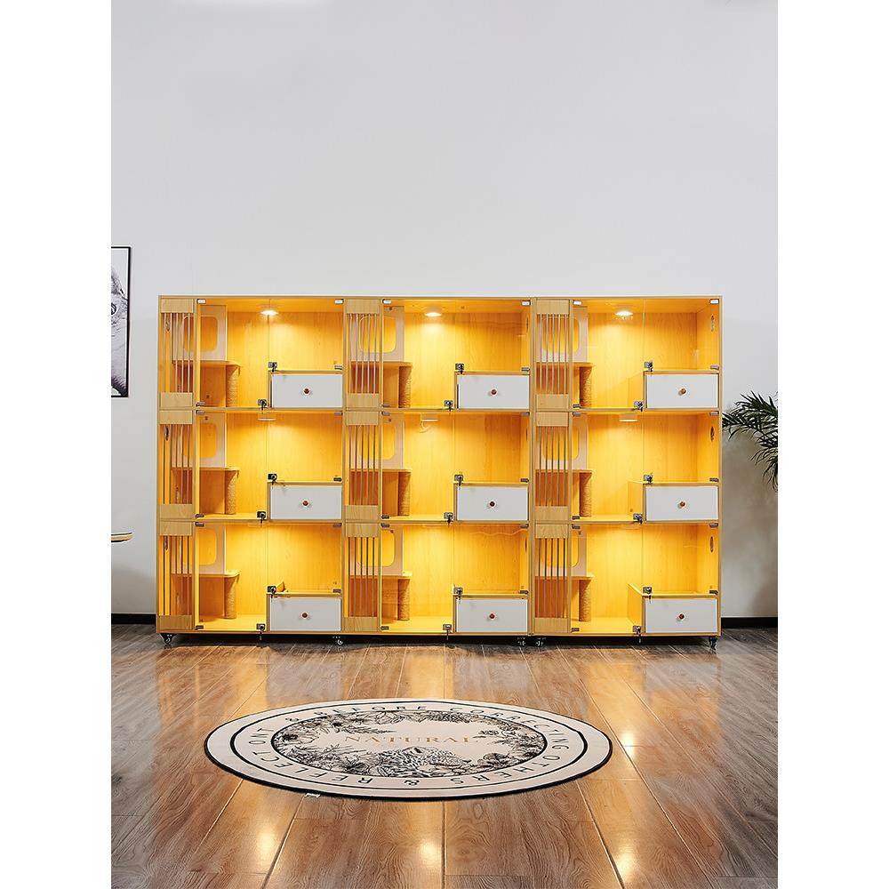 猫别墅实木猫笼宠物店玻璃猫繁殖柜展示柜寄养柜猫舍定制猫柜,宠物/宠物食品及用品,猫笼子/猫别墅,淘宝优惠券,粉丝福利购,淘宝优惠卷