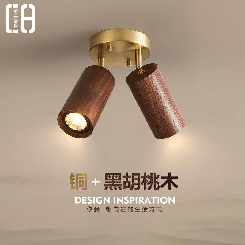 表面安装射灯Led吸顶灯家庭简单现代通道入口走廊灯胡桃木可访问