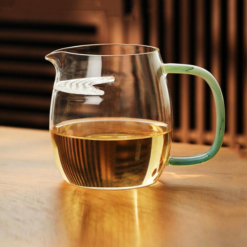 禾器月牙公道杯玻璃茶漏一体过滤分茶器泡茶杯大容量壶澄然煮茶器