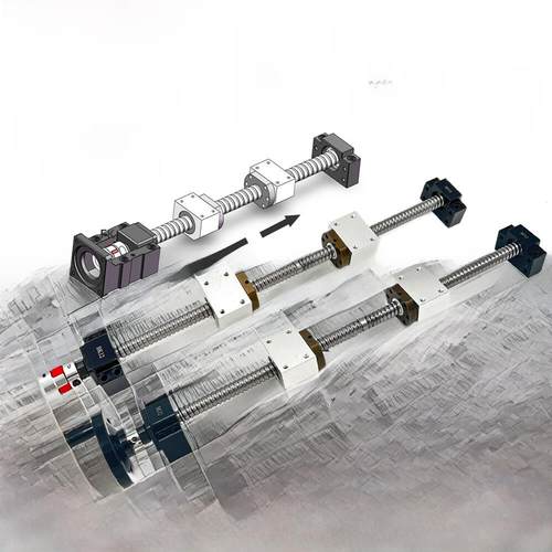 本厂直销双向高精度正、反向螺纹滚珠丝杠组，型号齐全可定制