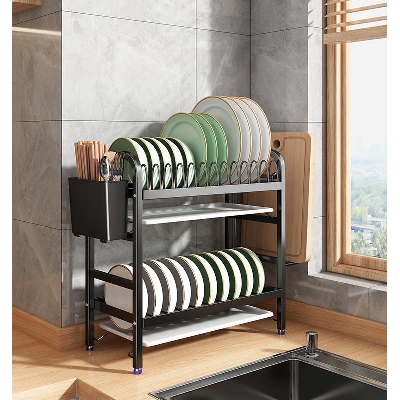 厨房碗架沥水架碗柜置物架家用台面多功能放碗盘碗筷碗碟收纳架盒