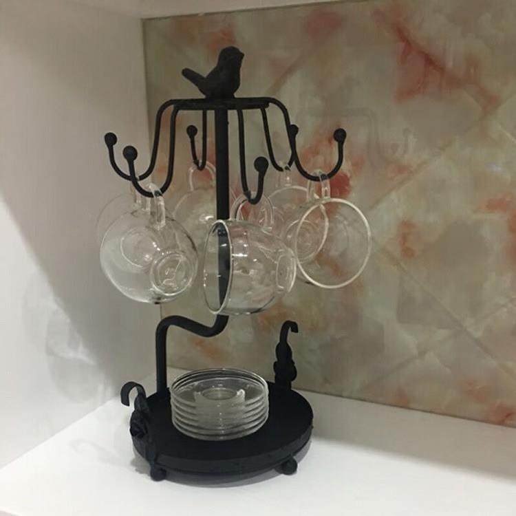 咖啡杯架子欧式轻奢铁艺家用杯碟收纳挂架客厅餐桌水杯杯子置物架,家庭/个人清洁工具,杯架,淘宝优惠券,粉丝福利购,淘宝优惠卷