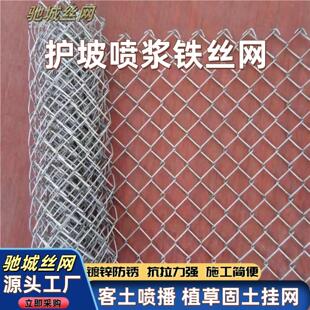 喷浆铁丝网客土喷播植草镀锌菱形喷锚绿化山坡挂网固土护坡钢丝网