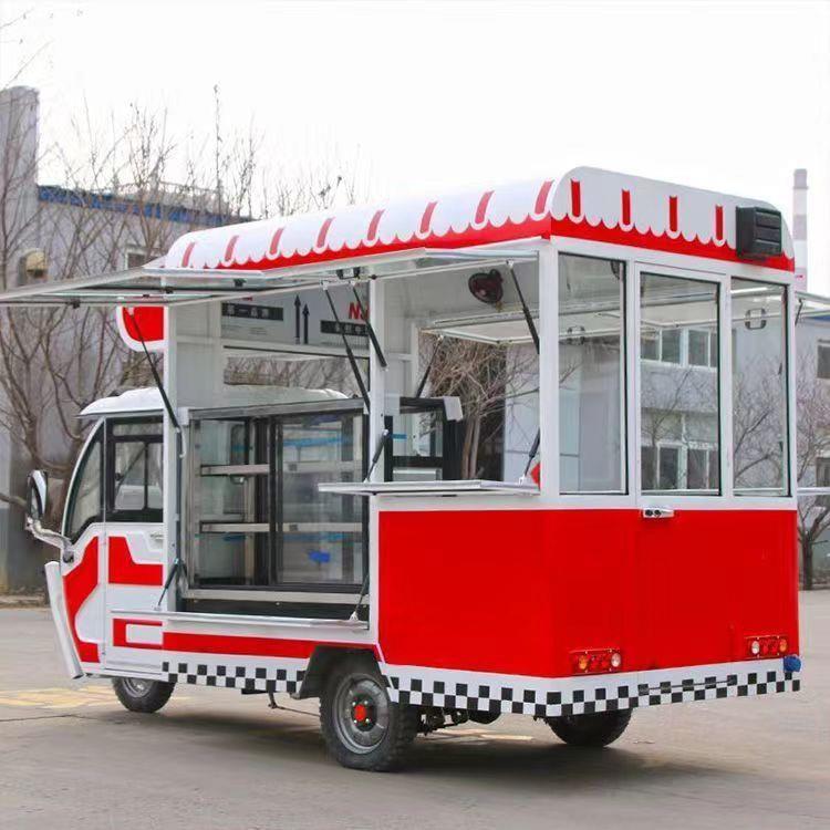 小吃多功能餐车移动三轮早餐房车电动烧烤摆摊流动炸串推车一体车