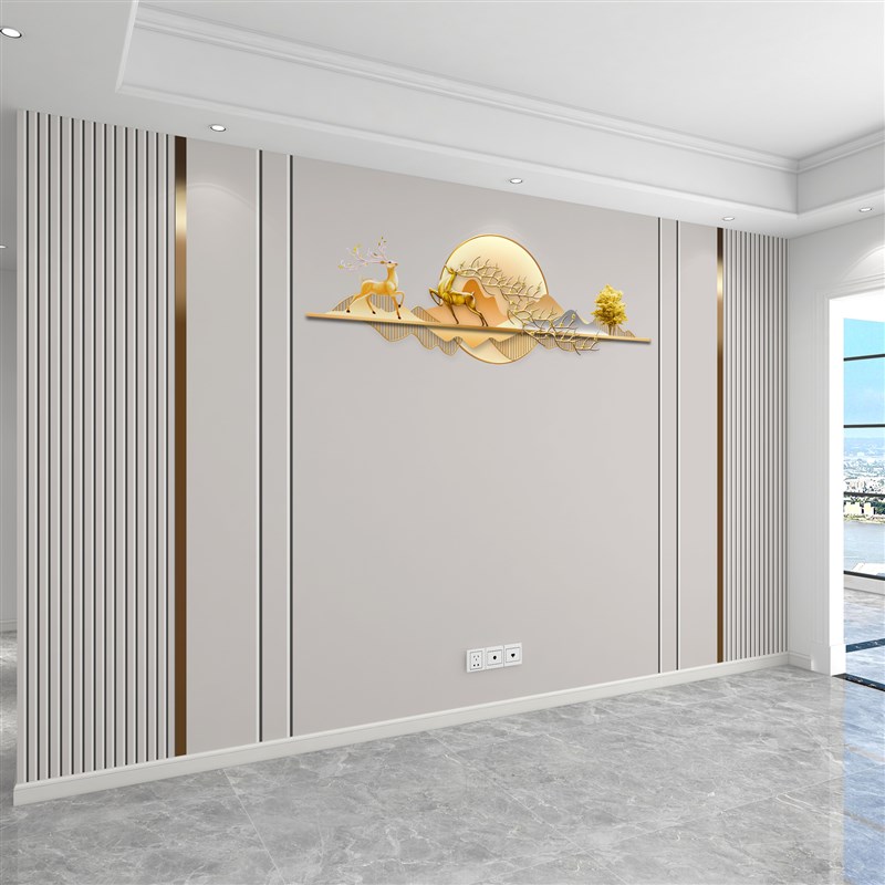 热销新款电视背景墙壁画定制现代轻奢壁布3d立体无缝壁纸客厅影视