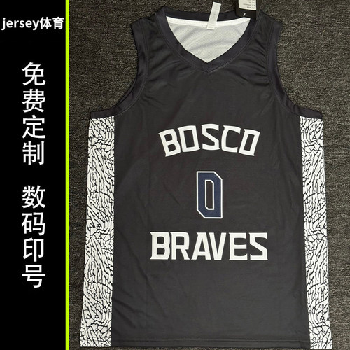 美式篮球服套装印字背心
