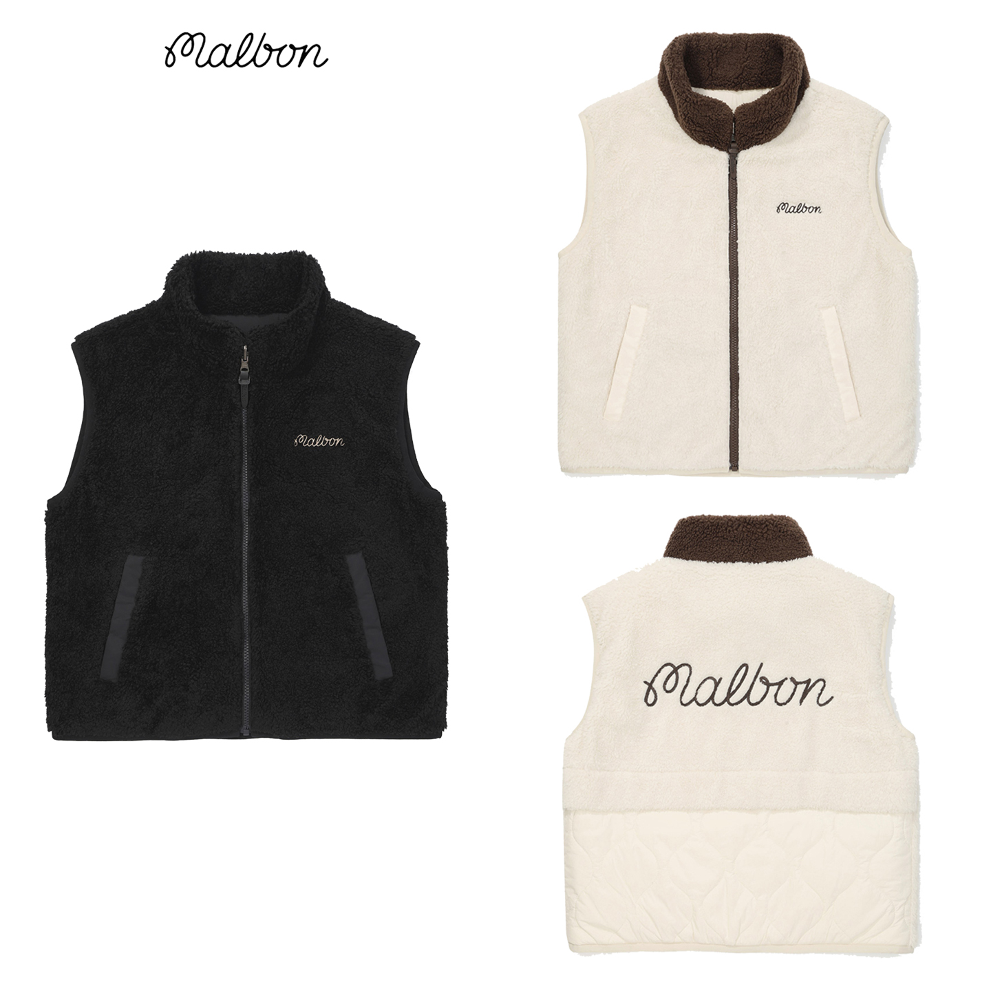 韩国MALBON高尔夫女装马甲羽绒服