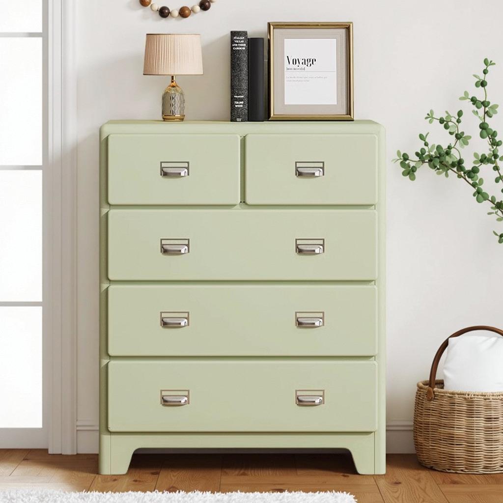 日式复古三斗柜卧室床头柜沙发边柜储物柜置物柜金属抽屉收纳柜