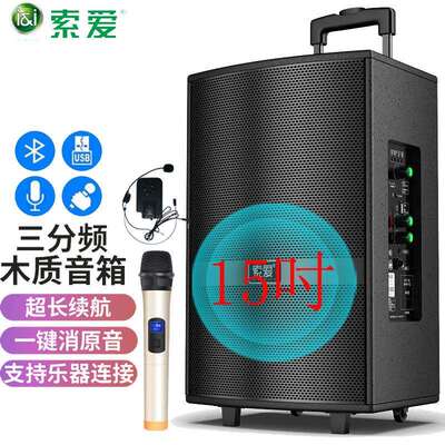 索爱（soaiy）【三分频重低音】F35广场舞音响k歌演出吉他乐器移