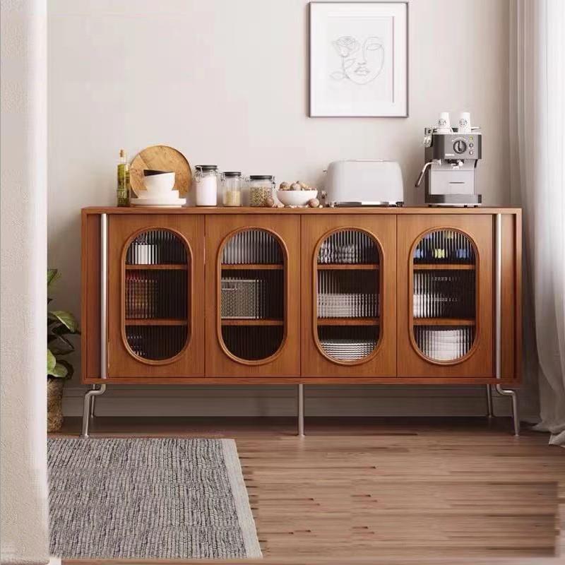 北欧实木餐边柜小户型轻奢电视柜复古创意储物柜客厅玄关柜矮柜