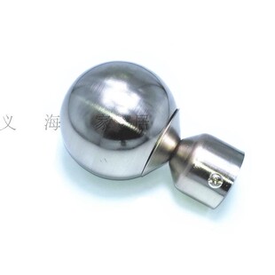 热销28mm电镀不锈钢色大号圆球罗马杆装饰头 窗帘配件窗帘杆头堵